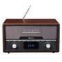 Denver MDA-525DW Reproductor de CD Portátil con Radio DAB+/FM, Bluetooth y Altavoces 10W, Madera