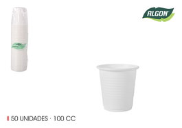 Algon Set de 50 Vasos de Plástico para Café de 100 cc (18 Unidades)