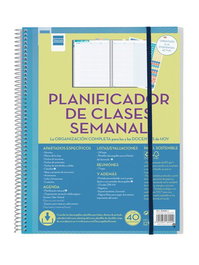Planificador De Clases Finocam Del Docente Espiral Tapa Pp S/V 230X310 Con Goma No Fechado