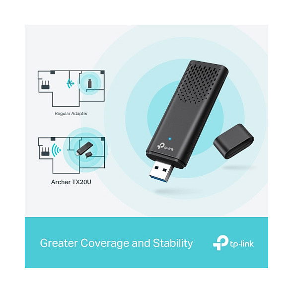 TP-Link Archer TX20U AX1800 Adaptador Wi-Fi USB 3.0 de Doble Banda AX1800