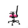 PIQUERAS Y CRESPO Silla de oficina Mardos con mecanismo Sincro/Traslack Rosa y Negro