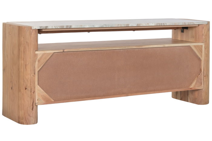 DKD Home Decor Mueble TV 150 x 60 x 40 cm Acacia y Marmol
