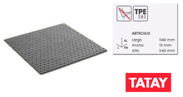 TATAY Alfombrilla de baño Diamond 54 x 54 cm Gris