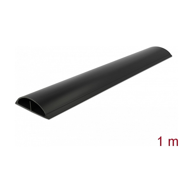 DeLOCK Conducto de cables autoadhesivo 89 x 21 mm - 1 m negro