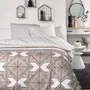 Today TOD3574641212209 Juego de Cama Doble 240x200 cm 100% Algodón Beige, Blanco y Negro