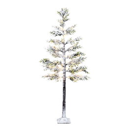 Lumineo Árbol nevado LED para exterior con 72 luces, 1,5 m