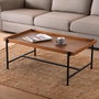 Versa Mesa de Centro Renee Industrial 60x40x100 cm - Madera, Melamina, Metal