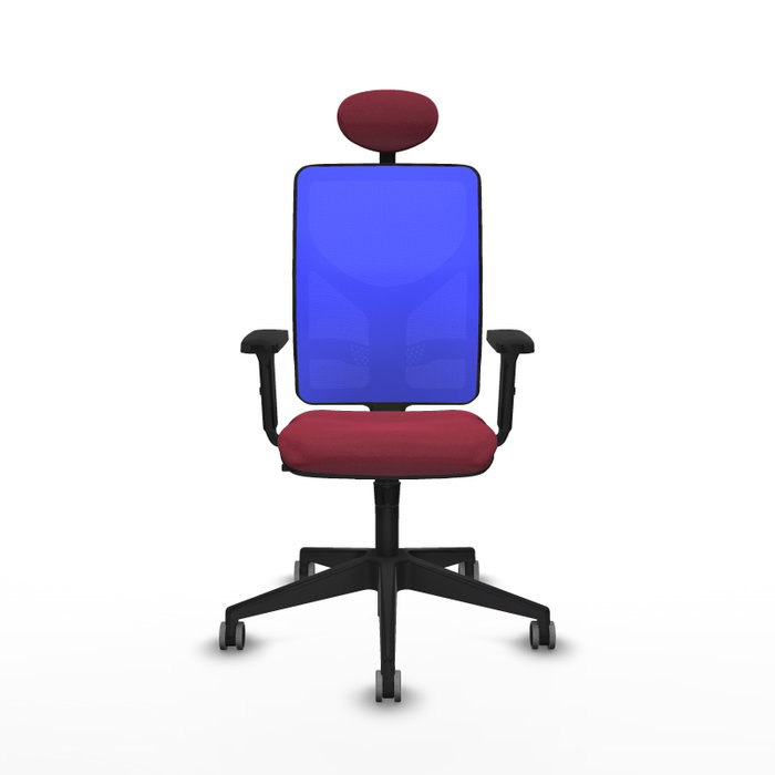 PIQUERAS Y CRESPO Silla de oficina Motilla con mecanismo Sincro, Granate y Azul PIQUERAS Y CRESPO Silla de oficina Motilla con mecanismo Sincro, Granate y Azul