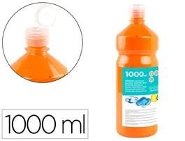 Liderpapel Tempera Escolar Liquida 1000 ml Naranja Superlavable