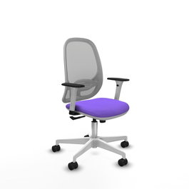 PIQUERAS Y CRESPO Silla de oficina Cilanco con mecanismo Sincro, Lila y Gris