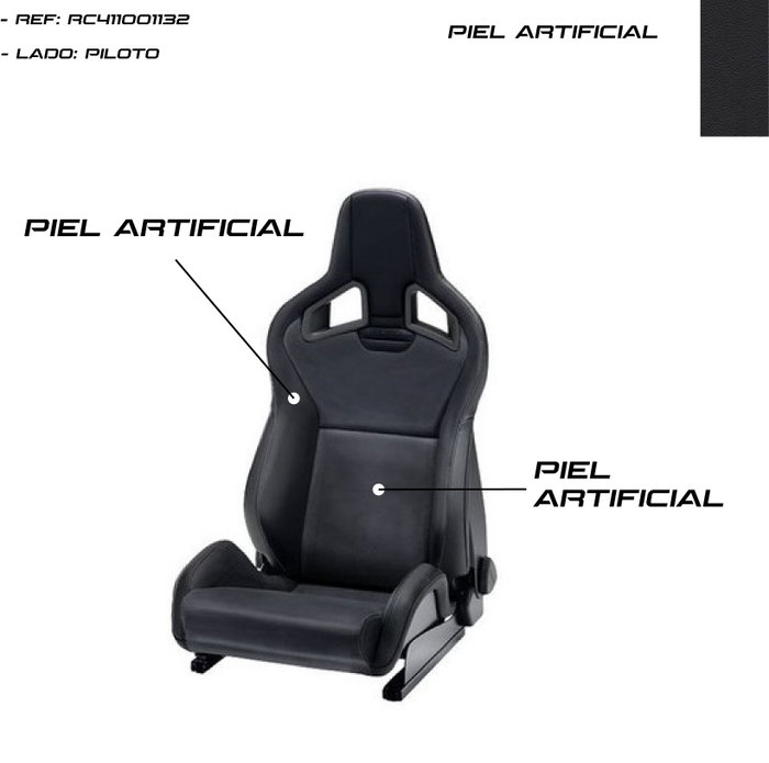 Recaro Sportster CS Negro Piel Artificial Piloto con Airbag Recaro Sportster CS Negro Piel Artificial Piloto con Airbag