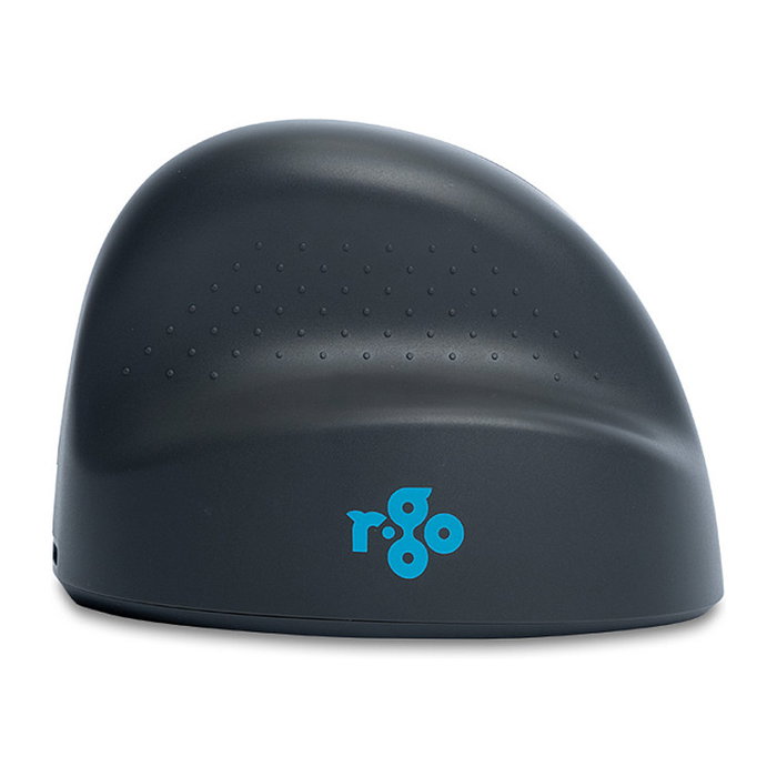 R-Go Ratón Ergonómico Vertical HE Basic para Mano Derecha, Mediano (165-185 mm), Bluetooth 5.0, 1600 DPI, 3 Botones Programables, Recargable, Color Gris