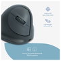 R-Go Ratón Ergonómico Vertical HE Basic para Mano Derecha, Mediano (165-185 mm), Bluetooth 5.0, 1600 DPI, 3 Botones Programables, Recargable, Color Gris
