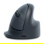 R-Go Ratón Ergonómico Vertical HE Basic para Mano Derecha, Mediano (165-185 mm), Bluetooth 5.0, 1600 DPI, 3 Botones Programables, Recargable, Color Gris