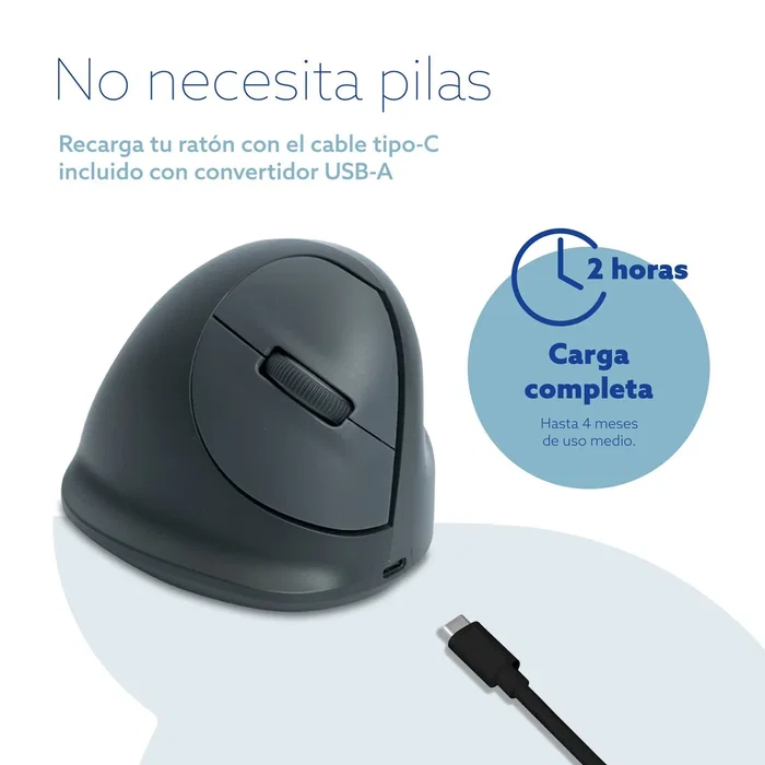 R-GO TOOLS R-GO HE BASIC MEDIUM Ratón Vertical Ergonómico Gris