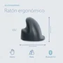 R-GO TOOLS R-GO HE BASIC MEDIUM Ratón Vertical Ergonómico Gris