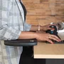 R go tools Reposabrazos Ergonómico RGOARMC Negro Cuero Vegano
