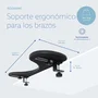 R go tools Reposabrazos Ergonómico RGOARMC Negro Cuero Vegano