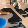 R go tools Reposabrazos Ergonómico RGOARMC Negro Cuero Vegano