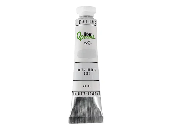 Liderpapel Pintura al Óleo Tubo de Aluminio 20 ml Blanco Titanio