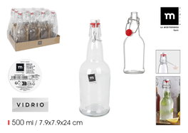 La Mediterranea Botella de 500 ml con Tapón Hermético