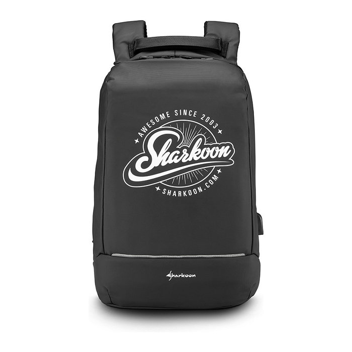 SHARKOON Mochila Negra Resistente al Agua 16 Litros con Compartimento para Tableta