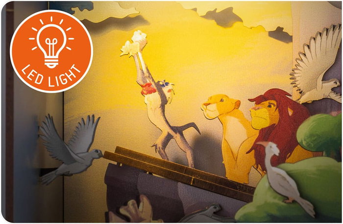 Disney Maqueta Book Nook Tiny Adventures El rey león 23 cm