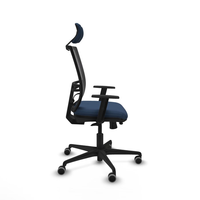 PIQUERAS Y CRESPO Silla de oficina Yunquera con mecanismo Sincro/Traslack, Azul marino y Negro PIQUERAS Y CRESPO Silla de oficina Yunquera con mecanismo Sincro/Traslack, Azul marino y Negro