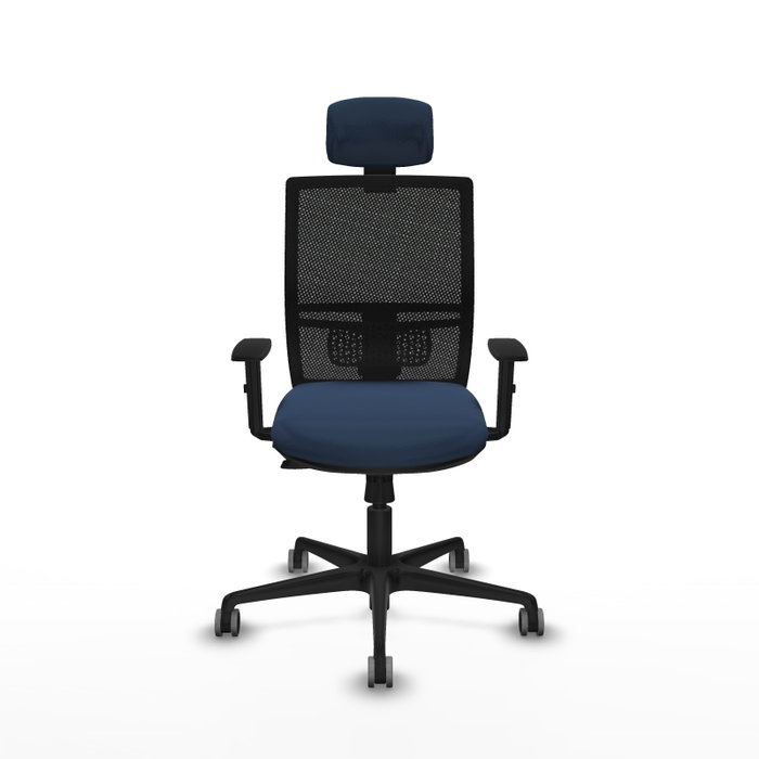 PIQUERAS Y CRESPO Silla de oficina Yunquera con mecanismo Sincro/Traslack, Azul marino y Negro PIQUERAS Y CRESPO Silla de oficina Yunquera con mecanismo Sincro/Traslack, Azul marino y Negro