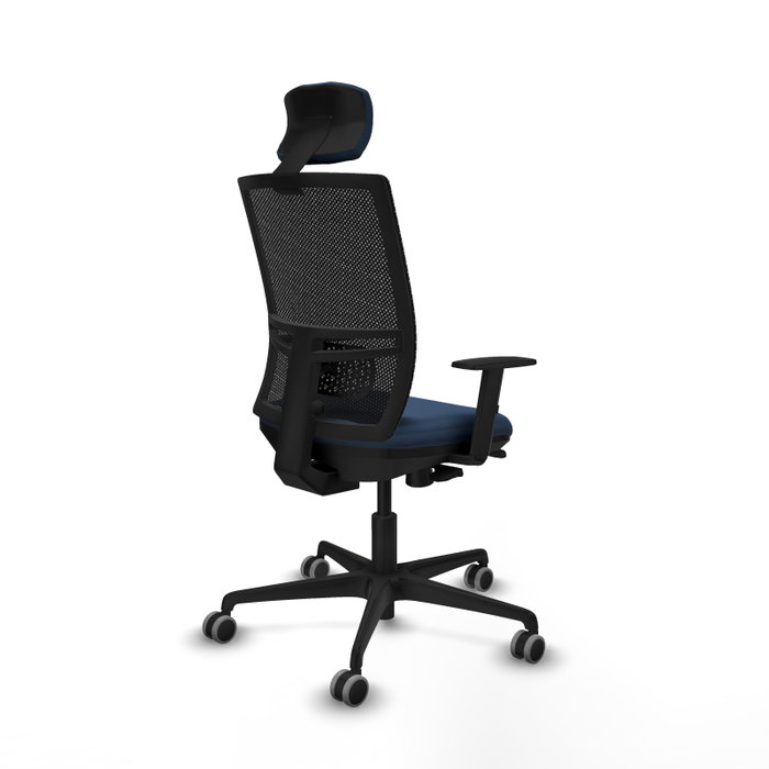 PIQUERAS Y CRESPO Silla de oficina Yunquera con mecanismo Sincro/Traslack, Azul marino y Negro PIQUERAS Y CRESPO Silla de oficina Yunquera con mecanismo Sincro/Traslack, Azul marino y Negro