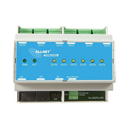 ALLNET ALL3527B HUT Relais Ausgang I2C 6fach 250V/16A