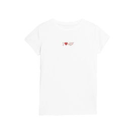 Camiseta de Manga Corta Infantil 4F JTSD005 Blanco S
