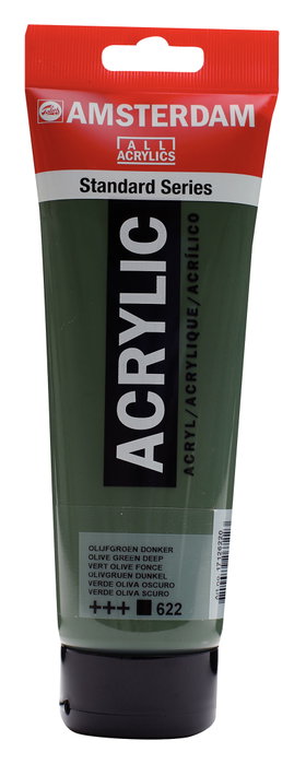 Amsterdam Standard Series Color Acrílico Verde Oliva Oscuro 622 en Tubo de 250 ml Amsterdam Standard Series Color Acrílico Verde Oliva Oscuro 622 en Tubo de 250 ml