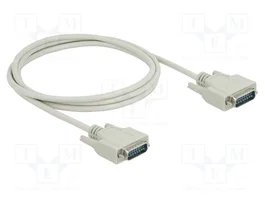 DeLOCK Cable serie D-Sub15 macho a macho 2 m