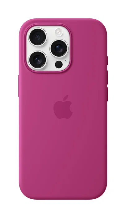 Apple MYYN3ZM/A Funda Silicone con MagSafe para iPhone 16 Pro - Fuchsia - Fabricada con 55% de silicona reciclada, protección contra caídas y rayones