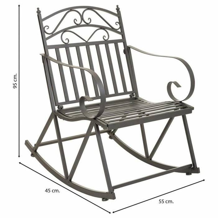 Silla mecedora Alexandra House Living Marrón Hierro 24 x 45 x 24 cm Silla mecedora Alexandra House Living Marrón Hierro 24 x 45 x 24 cm