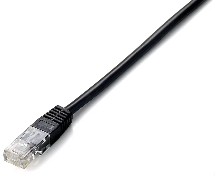 Equip Cable de Red U/UTP Categoría 5e 0.5m (Cat5e) Negro, Conectores RJ-45 Macho Chapado en Oro, Compatible con IEEE 802.3, 100 MHz