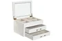 DKD Home Decor Joyero Moderno Blanco Crema 18 x 14 x 23 cm
