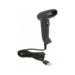 DeLOCK Lector de Códigos de Barras USB Portátil 1D y 2D, Escáner con Cable, Compatible con Code 128, EAN, QR, German Version