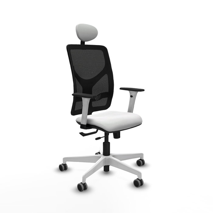 PIQUERAS Y CRESPO Silla de oficina Motilla con Mecanismo Sincro/Traslack Blanco y Negro PIQUERAS Y CRESPO Silla de oficina Motilla con Mecanismo Sincro/Traslack Blanco y Negro
