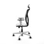 PIQUERAS Y CRESPO Silla de oficina Motilla con Mecanismo Sincro/Traslack Blanco y Negro