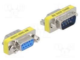 DeLOCK 65249 Adaptador de cambio de género DSUB 9 pines Macho a Hembra Plata