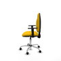PIQUERAS Y CRESPO Silla de oficina Algarra con brazos 1D y base cromada, Amarillo