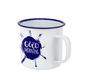 Privilege Mug Esmaltada Blanca con Frases 350ml (Ancho 9 cm, Alto 7.9 cm, Largo 11 cm) (24 Unidades)