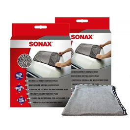 Sonax SXP04512000X2 Pack x2 Paño Seco de Microfibra para Secado de Vehículos