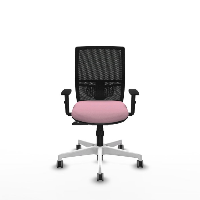 PIQUERAS Y CRESPO Silla de oficina Yunquera con mecanismo Sincro, Rosa y Negro