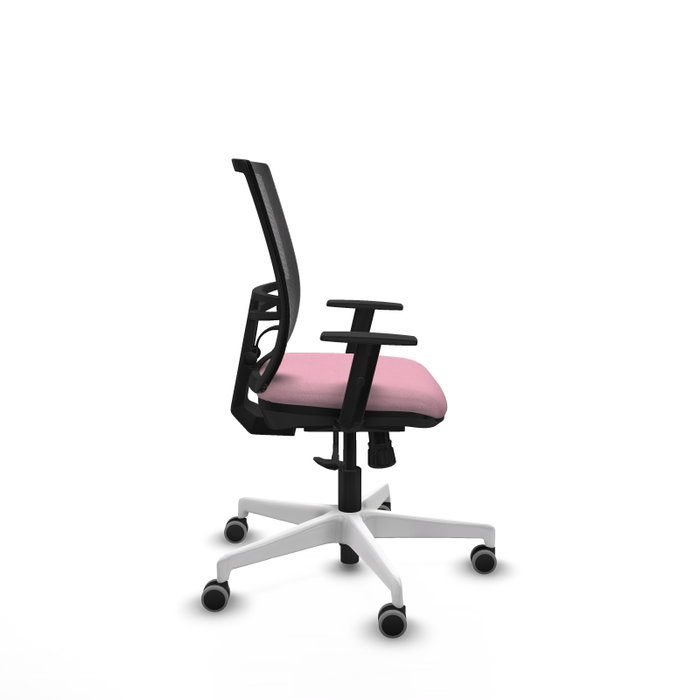 PIQUERAS Y CRESPO Silla de oficina Yunquera con mecanismo Sincro, Rosa y Negro
