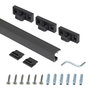 Emuca Perfil para colgar accesorios de cocina Titane, longitud 1.1m, Aluminio y Zamak, Gris antracita