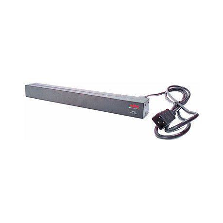 APC AP9565 Rack PDU Básico - 12 Salidas C13, 230V, 16A, Monofásico, Montaje Horizontal/Vertical 0U/1U, Cable 2.5m, Negro