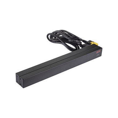 APC AP9565 Rack PDU Básico - 12 Salidas C13, 230V, 16A, Monofásico, Montaje Horizontal/Vertical 0U/1U, Cable 2.5m, Negro